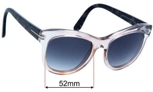 Replacement Lenses for Tom Ford TF 5463 - 52mm Wide 