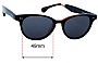 Sunglass Fix Replacement Lenses for Toms  Lula - 49mm Wide 