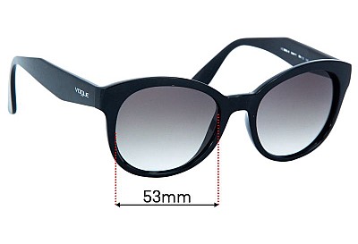 Vogue  VO2992-S Replacement Lenses 53mm wide 