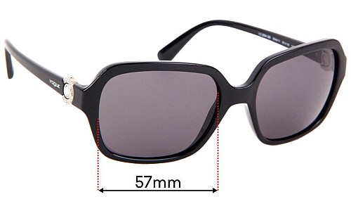 Vogue  VO2994-SB Replacement Lenses 57mm wide 