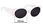 Sunglass Fix Replacement Lenses for Yves Saint Laurent 6554 Y555 - 52mm Wide 