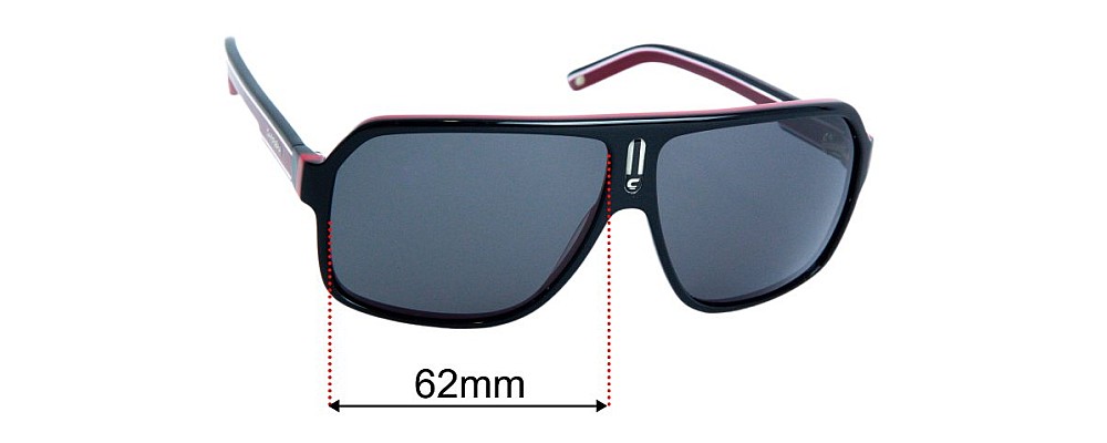 Sunglass Fix Replacement Lenses for Carrera 27S - 62mm Wide