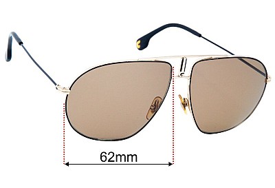 Carrera Bound Replacement Lenses 62mm wide 