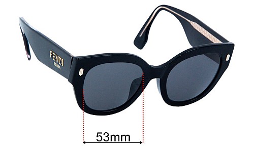 Fendi FF 0452/F/S Replacement Lenses 53mm wide 