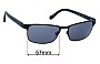 Sunglass Fix Lentes de Repuesto para Fossil Mil58 - 57mm Wide 