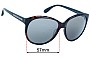 Sunglass Fix Replacement Lenses for Marc by Marc Jacobs MMJ 176/S - 57mm Wide 