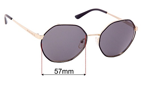 Michael Kors MK1072 Porto Sunglasses Replacement Lenses 57mm Wide 