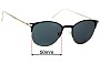 Sunglass Fix Replacement Lenses for Oliver Wolfe Oliver Wolfe OW025 - 50mm Wide 
