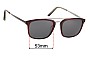 Sunglass Fix Replacement Lenses for Osiris Spirited - 53mm Wide 