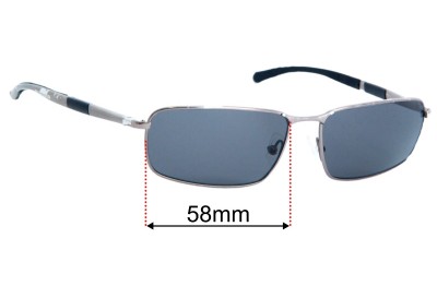 Police S9525 Verres de Remplacement 58mm wide 