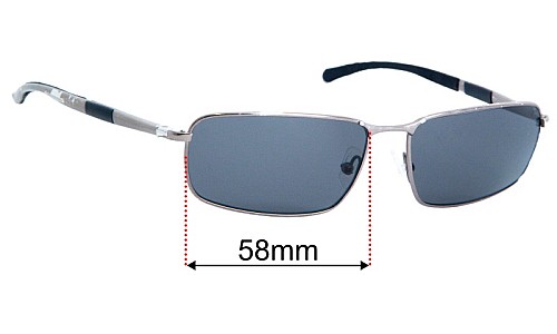 Replacement Lenses for Police S9525 - 58mm Wide 