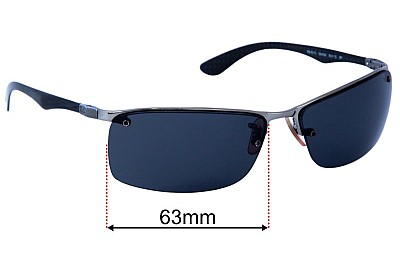 Ray Ban RB8315 Tech Replacement Lenses 63mm wide 