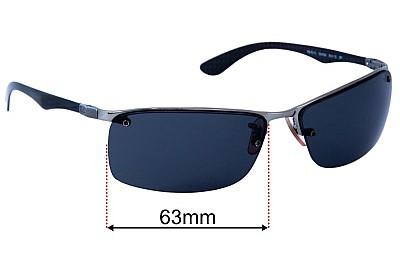 Ray-Ban RB8315 Tech Verres de Remplacement 63mm wide 