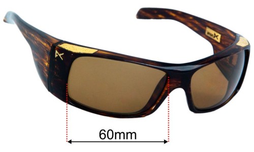 Anon Indee Replacement Lenses 60mm wide - Side View 