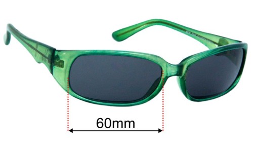 Black Flys Mach-2 Replacement Lenses 60mm wide- Side View 