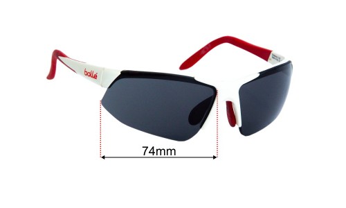 Bolle Breakaway Replacement Lenses 74mm wide - Side View 