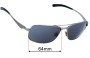 Sunglass Fix Replacement Lenses for Bolle Skylar - 64mm Wide 