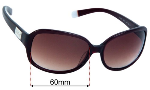 DKNY DY4039 Replacement Lenses 60mm wide - Side View 