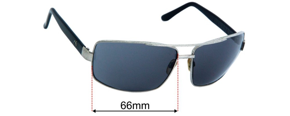 Sunglass Fix Replacement Lenses for Electric Ohm - 66mm Wide - Side View