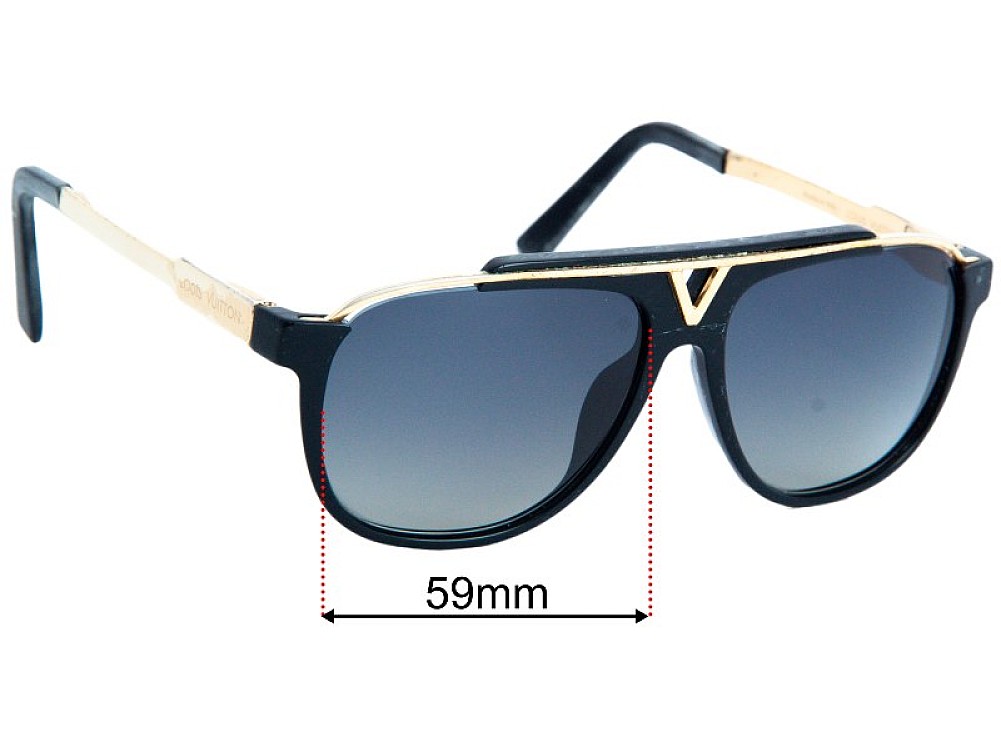 Sunglass Fix Replacement Lenses for Louis Vuitton Mascot Z0936E - 59mm Wide Sunglass Fix Replacement Lenses for Louis Vuitton Mascot Z0936E - 59mm Wide