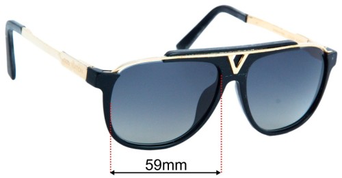 Louis Vuitton Mascot Z0936E 59mm Replacement Lenses display picture 3