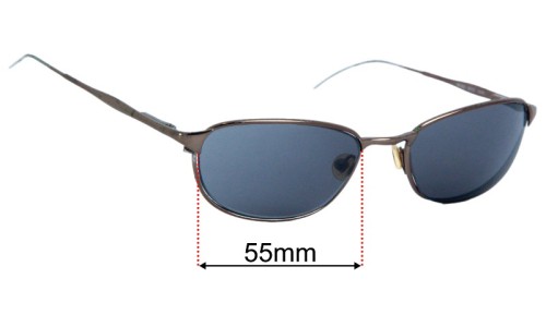 Ray Ban RB3023 Replacement Lenses 55mm wide - Side View 