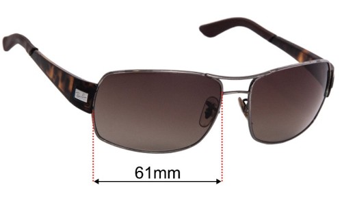 Ray Ban RB3426 Replacement Lenses 61mm wide - Side View 