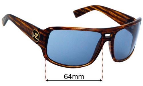 Von Zipper Prowler Replacement Lenses 64mm wide - Side View 