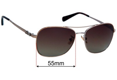 Coach HC 7080 Replacement Lenses 55mm wide 