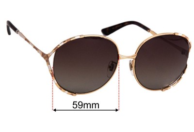 Gucci GG0595S Replacement Lenses 59mm wide 