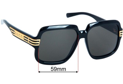 Gucci GG0979S Replacement Lenses 59mm wide 