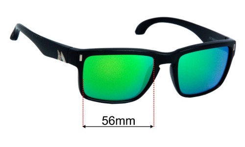 Replacement Sunglasses Lenses for Mako GT 9583 56mm Wide 