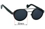 Sunglass Fix Lentes de Repuesto para Moncler ML 0021 - 50mm Wide 