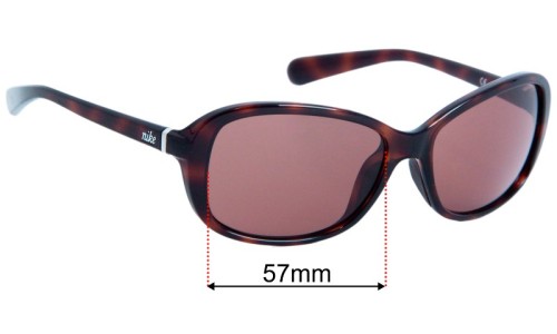 Sunglass Fix Replacement Lenses Nike Poise EV0741 - 57mm Wide 
