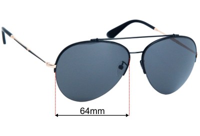 Police S8909G Ersatzgläser 64mm wide 