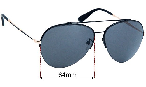 Police S8909G Lentilles de Remplacement 64mm wide 