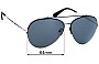 Sunglass Fix Verres de Remplacement pour Police S8909G - 64mm Wide 
