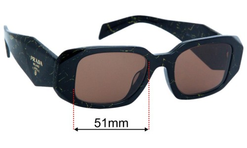 Prada SPR17W-F Replacement Lenses 51mm wide 
