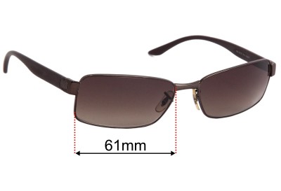 Ray-Ban RB3272 Verres de Remplacement 61mm wide 