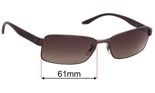 Ray Ban RB3272 Replacement Lenses 61mm wide 