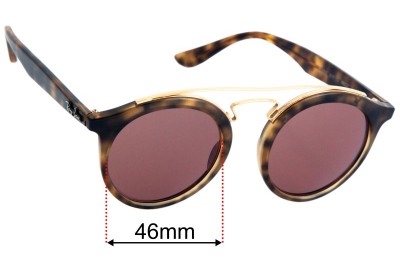 Ray Ban RB4256 Gatsby Replacement Lenses 46mm wide 