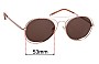Sunglass Fix Ersatzgläser für Viktor & Rolf VR 11 - 53mm Wide 