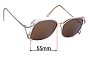 Sunglass Fix Ersatzgläser für Hoya PL50 - 55mm Wide 
