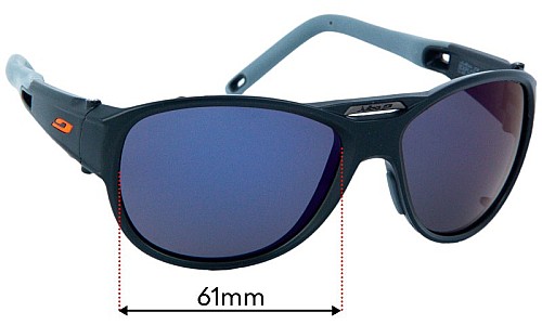 Sunglass Fix Lentes de Repuesto para Julbo Explorer 2.0 - 61mm Wide Julbo Explorer 2.0 Lentes de Repuesto 61mm wide