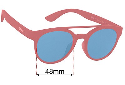 Goodr Stay Fly, Ornithologists Replacement Lenses 48mm wide 
