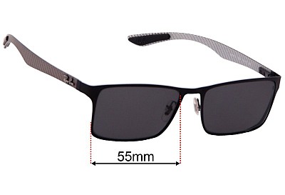Ray-Ban RB8415 Verres de Remplacement 55mm wide 