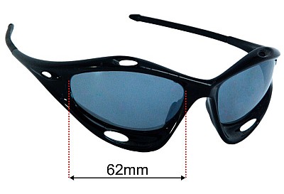 Oakley Racing Jacket Gen 2 Verres de Remplacement 62mm wide 