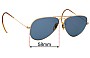 Ray Ban 	B&L Aviator USA Curved Arms Lentilles de Remplacement 58mm wide 