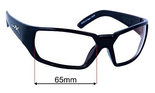 Wiley X Rout Lentes de Repuesto 65mm wide 