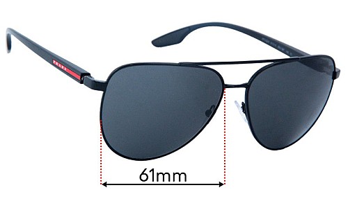 Prada SPS52W Lentes de Repuesto 61mm wide 